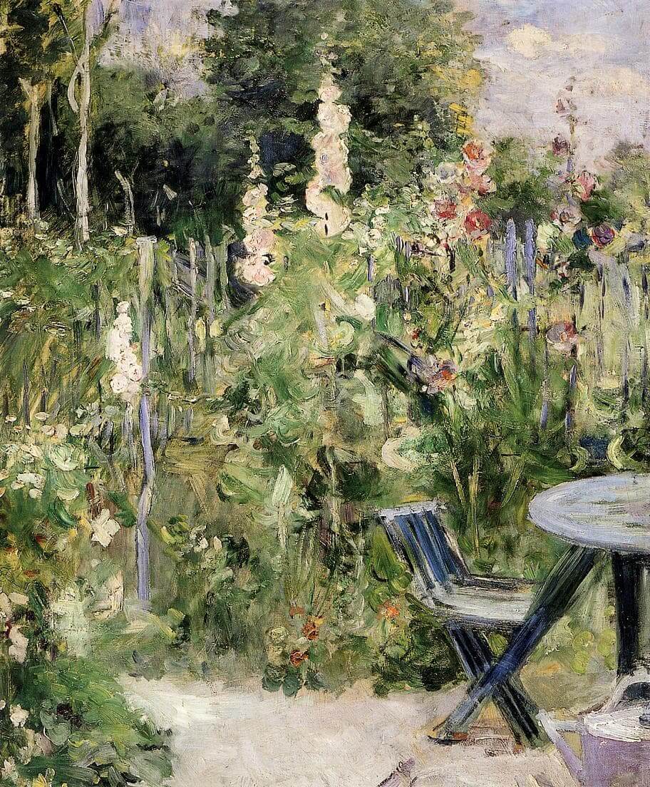 "Malvarrosas" por Berthe Morisot