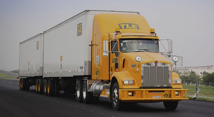 TLE doubles with two 40-foot dry vans on the highway